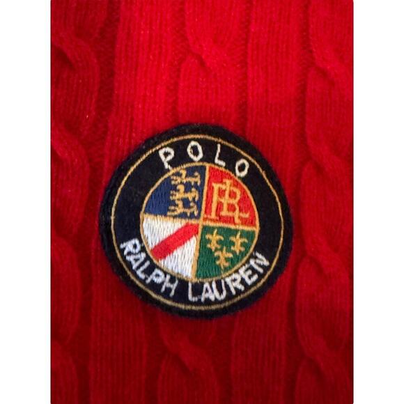 Vintage Ralph Lauren Women's Red Long Sleeve Lambs wool Pullover Sweater Size L - Picture 3 of 6